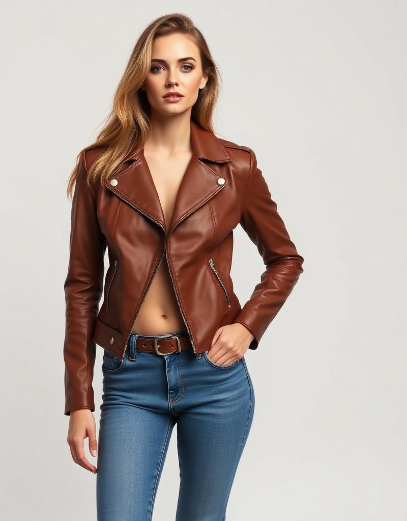 Tan Biker Jacket