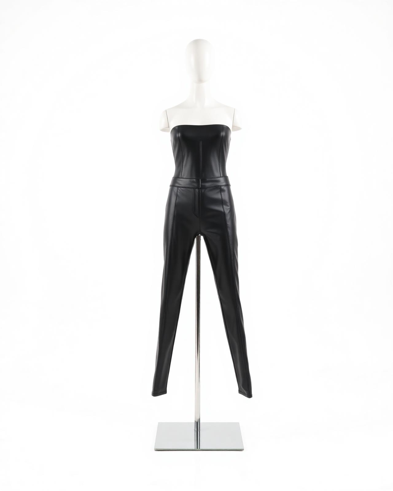 Slim-Cut Leather Pant